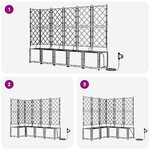 vidaXL Pots de jardin Noir 120 x 120 x 142 cm Acier