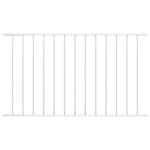 vidaXL Panneau de clôture Acier enduit de poudre 1 7x1 25 m Blanc