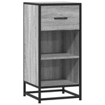 vidaXL Buffet sonoma gris 35 5x35x76 cm bois d'ingénierie et métal