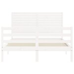 vidaXL Cadre de lit sans matelas blanc 120x200 cm bois massif