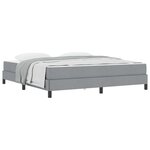 vidaXL Lit à ressorts avec matelas Gris clair 180 x 200 cm tissu