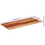 vidaXL Dessus de table 140x60x(2 5-2 7) cm Bois massif d'acacia