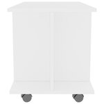 vidaXL Meuble TV avec roulettes blanc 80x40x45 cm bois d'ingénierie