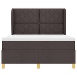vidaXL Lit à ressorts avec matelas gris foncé 90x190 cm Marron foncé