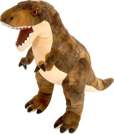 Peluche Dinosaure T- Rex De 25 Cm Brun
