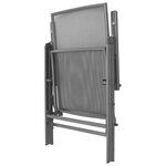 vidaXL Ensemble de chaises de jardin inclinables 3 Pièces anthracite