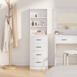Highboard vidaXL Blanc 40x41x135 cm Bois d'ingénierie