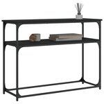vidaXL Table console noir 100x35 5x75 cm bois d'ingénierie