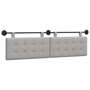 vidaXL Tête de lit suspendue Gris nuage tissu