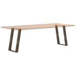 vidaXL Pieds de table à manger en U 2 pièces Acier naturel 50 x (72-73) cm Acier