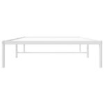 vidaXL Cadre de lit en métal sans matelas blanc 107x203 cm