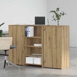 vidaXL Bureau réception chêne artisanal 155x50x103 5cm bois ingénierie