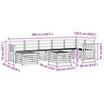 vidaXL Ensemble de canapés d'extérieur 8 Pièces Naturel
