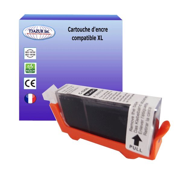 Cartouche compatible avec Canon Pixma MG6250, MG8150, MG8250, MX715, MX880, MX885, MX895 remplace Canon CLI526 XL Photo Noire - T3AZUR