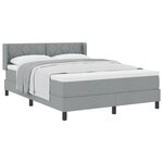 Lit à Ressorts vidaXL avec Matelas Gris clair 140x200 cm Tissu