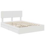 vidaXL Lit de Rangement Blanc 140 x 190 cm Bois d'ingénierie
