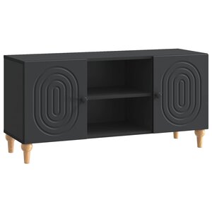 vidaXL Meuble TV Noir 102 x 34 5 x 50 cm Bois d'ingénierie
