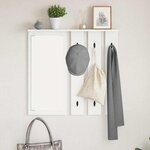 vidaXL Porte-manteau mural Blanc 84 x 10 x 80 cm Bois d'ingénierie