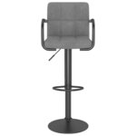 vidaXL Tabouret de bar Gris clair Velours