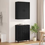 vidaXL Haut Armoire Chêne noir 69 5 x 34 x 180 cm Bois d'ingénierie