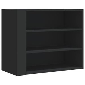 vidaXL Armoire murale noir 75x35x60 cm bois d'ingénierie