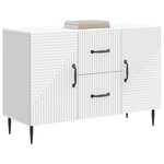 vidaXL Buffet Blanc 89 x 34 5 x 60 cm Bois d'ingénierie