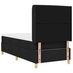 vidaXL Lit à ressorts avec matelas Noir 90 x 200 cm tissu