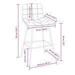 Vidaxl tabourets de bar lot de 2 marron clair similicuir