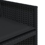vidaXL Ensemble à manger de jardin coussins 5Pièces Noir Résine tressée