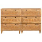 vidaXL Buffet 2 Pièces Marron 60 x 33 x 75 cm bois de manguier massif
