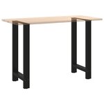 vidaXL Pieds de table de bar Noir 2 pièces 50 x (90-91) cm Acier
