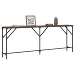 vidaXL Table console chêne marron 200x29x75 cm bois d'ingénierie