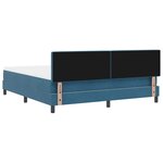 vidaXL Lit à ressorts avec matelas Bleu foncé 180 x 200 cm Velours