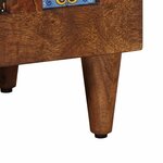 vidaXL Meuble TV Noyer 80 x 33 x 46 cm Bois de mangue massif