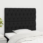 vidaXL Tête de lit Noir 100x7x118/128 cm Tissu