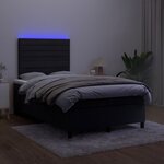 vidaXL Sommier à lattes de lit et matelas LED noir 120x190 cm velours