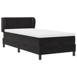 Lit à ressorts vidaXL avec matelas Noir 90x190 cm Velours