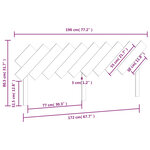 vidaXL Tête de lit Noir 196x3x80 5 cm Bois massif de pin