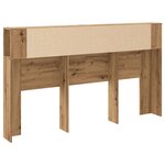 vidaXL Armoire de tête de lit chêne artisanal 180x18 5x102 5 cm