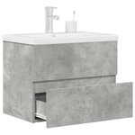 vidaXL Ensemble de meubles de salle de bain 2 Pièces gris béton