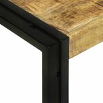 vidaXL Table Gigogne 3 Pièces Marron et noir Bois de manguier brut massif