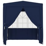 vidaXL Tente de réception avec parois latérales 2 5x2 5 m Bleu 90 g/m²