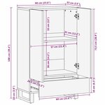 vidaXL Buffet Marron 60 x 33 x 100 cm bois de manguier massif