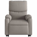 vidaXL Fauteuil inclinable de massage Taupe Tissu