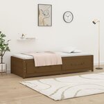 vidaXL Lit de jour sans matelas marron miel 90x190 cm bois pin massif