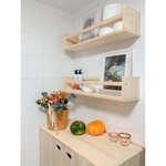 Étagère avec barre centrale en pin kit line 80 cm