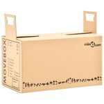 vidaXL Boîtes de déménagement Carton XXL 200 Pièces 60x33x34 cm