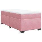 vidaXL Sommier à lattes de lit avec matelas Rose 90x190 cm Velours