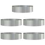 vidaXL Pots de jardin 5 Pièces Argent 80 x 80 x 20 cm Acier galvanisé
