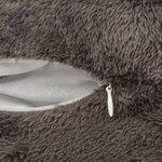 Vidaxl housse de coussin 2 pièces fausse fourrure 50 x 50 cm gris